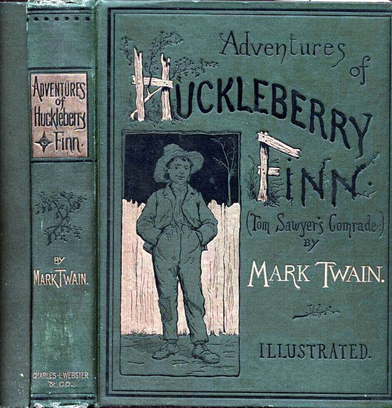 Adventures of Huckleberry Finn — first-edition cover