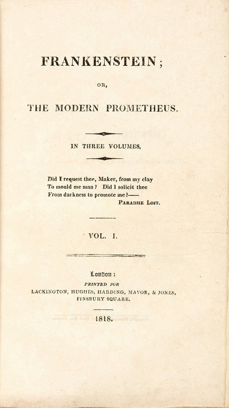 Frankenstein — first-edition cover