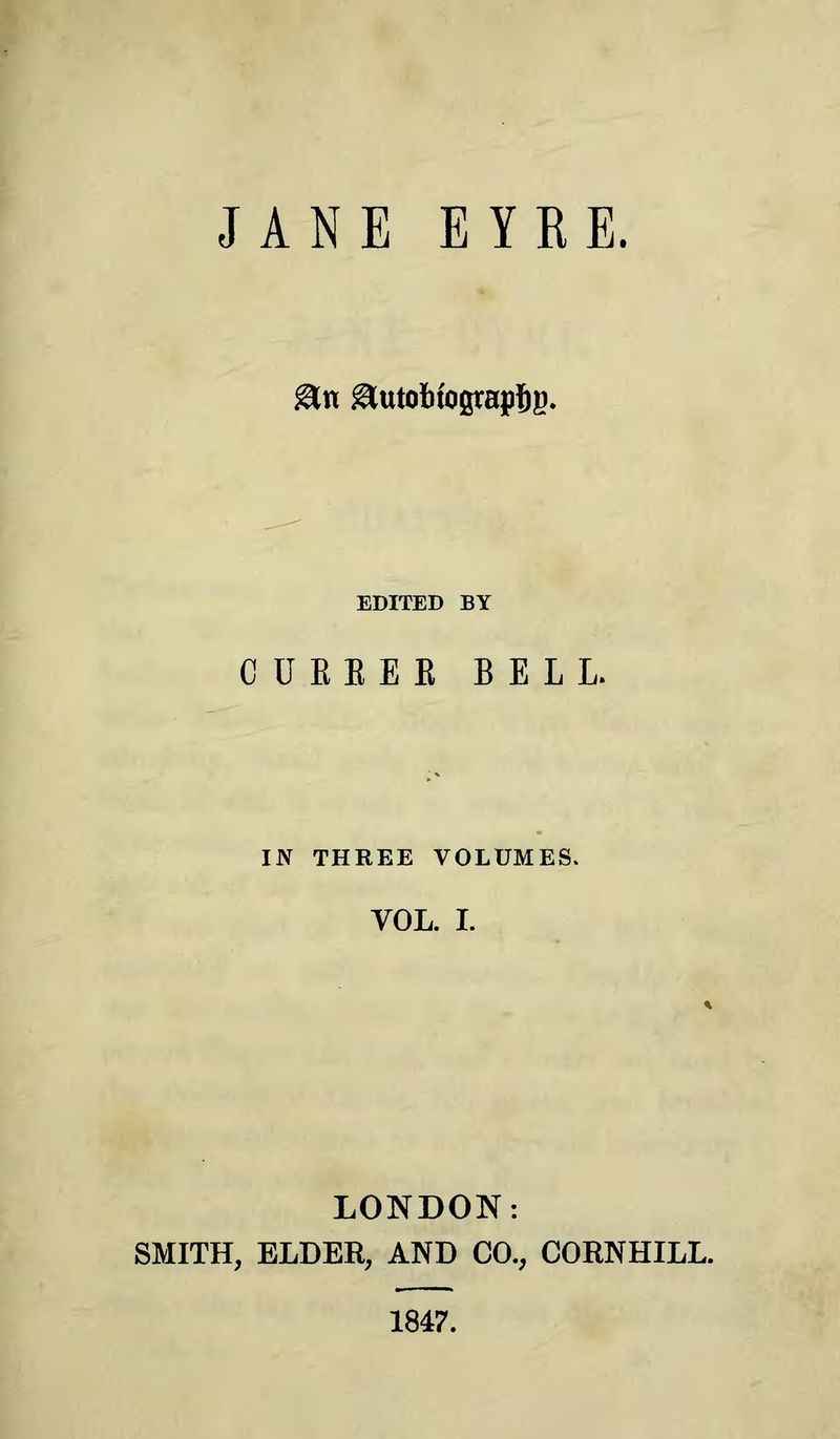 Jane Eyre — first-edition cover