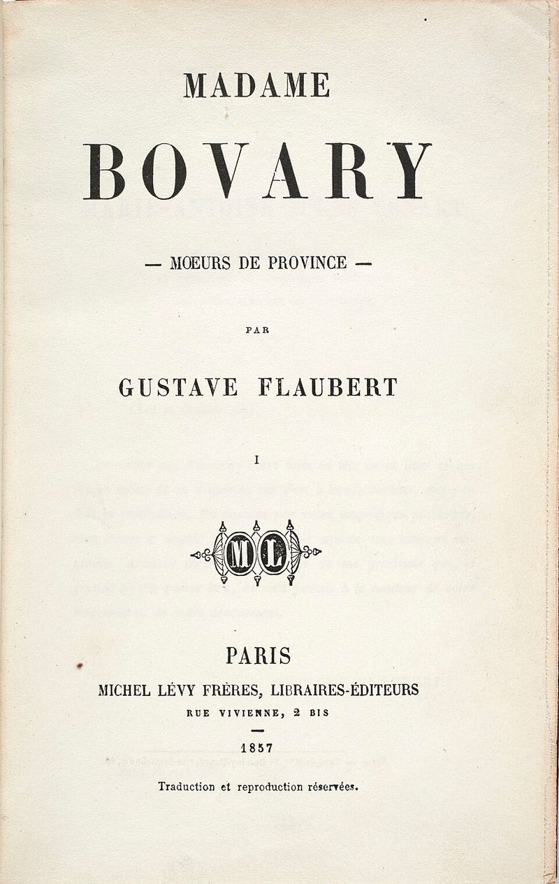 Madame Bovary — first-edition cover