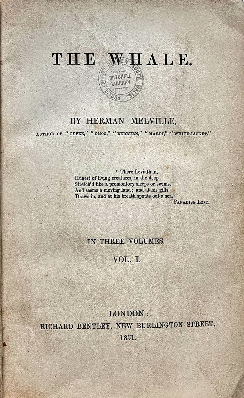 Moby-Dick — first-edition cover
