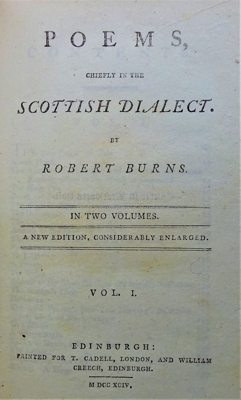 Poems, Chiefly in the Scottish Dialect — first-edition cover