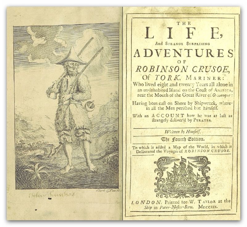 Robinson Crusoe — first-edition cover