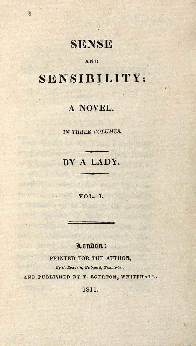 Sense and Sensibility — first-edition cover