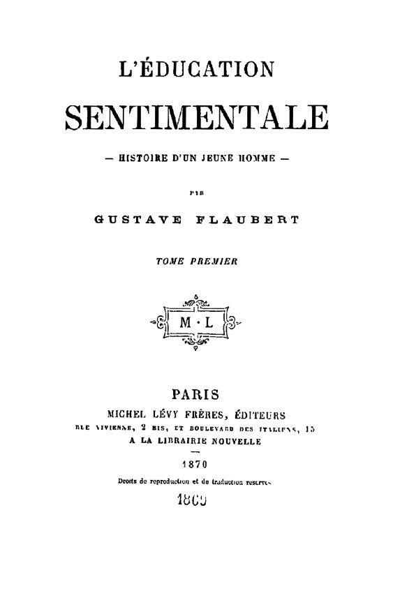 Sentimental Education — first-edition cover