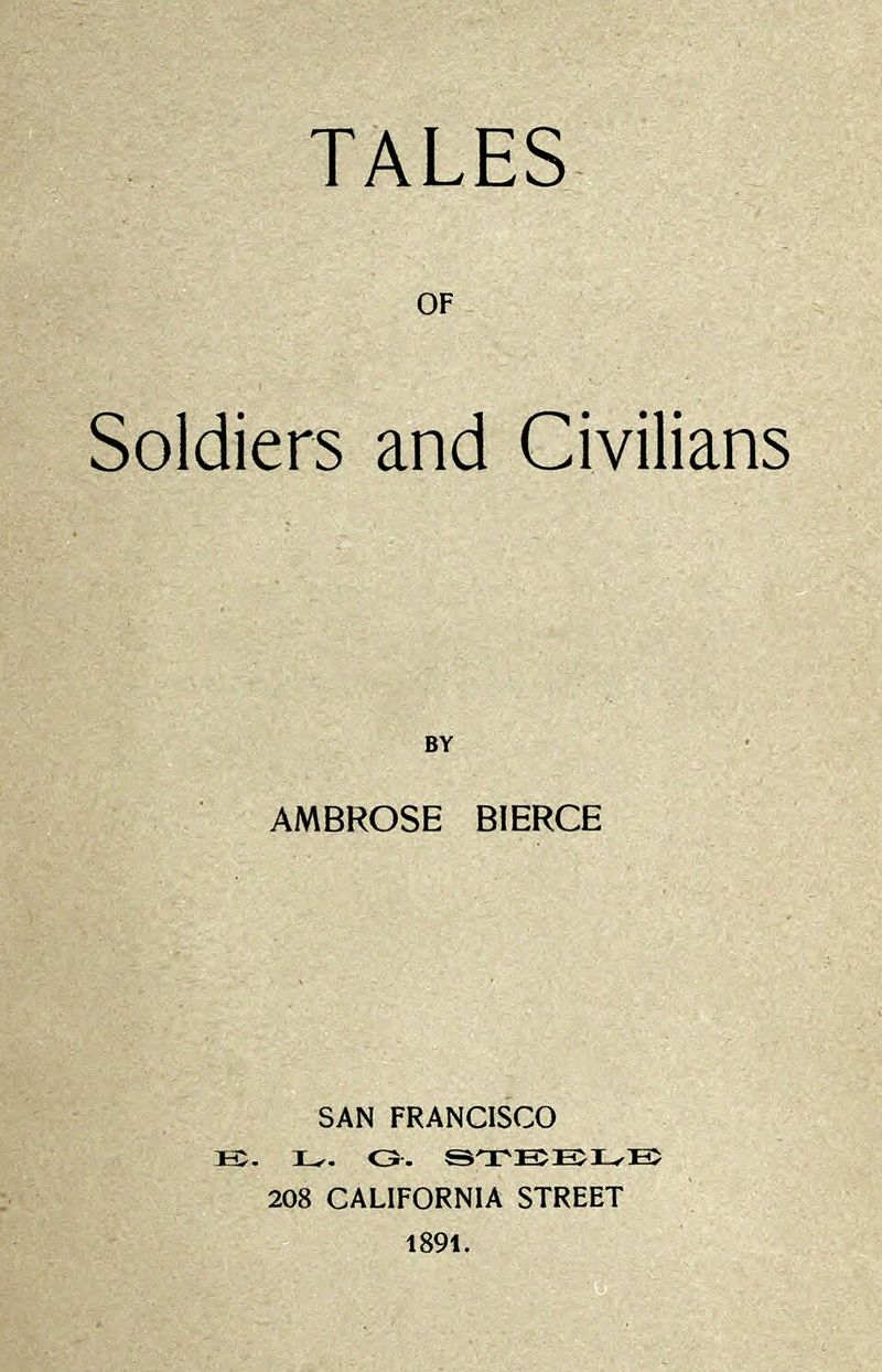 Tales of Soldiers and Civilians — first-edition cover