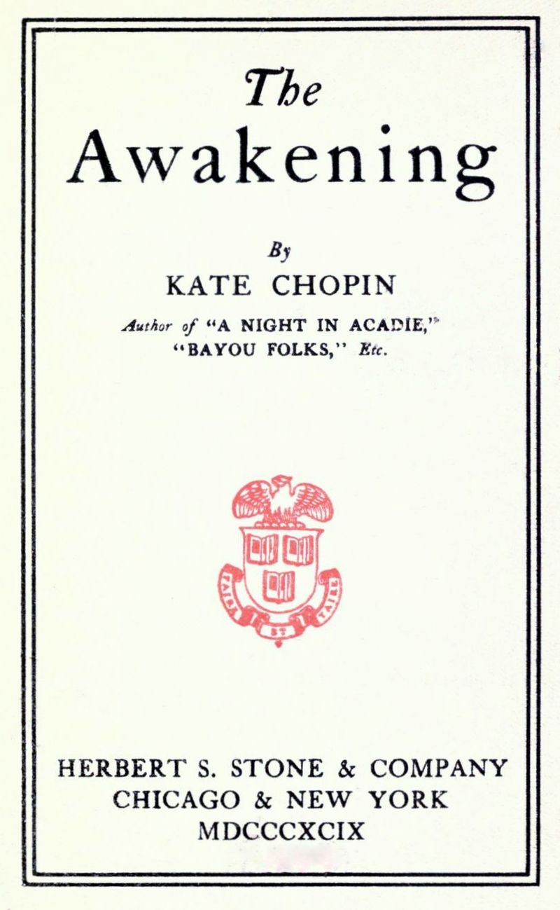 The Awakening — first-edition cover