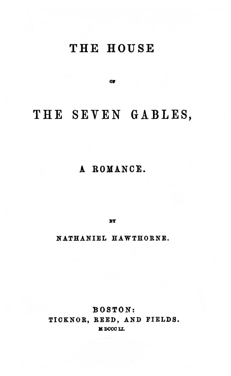 The House of the Seven Gables — first-edition cover