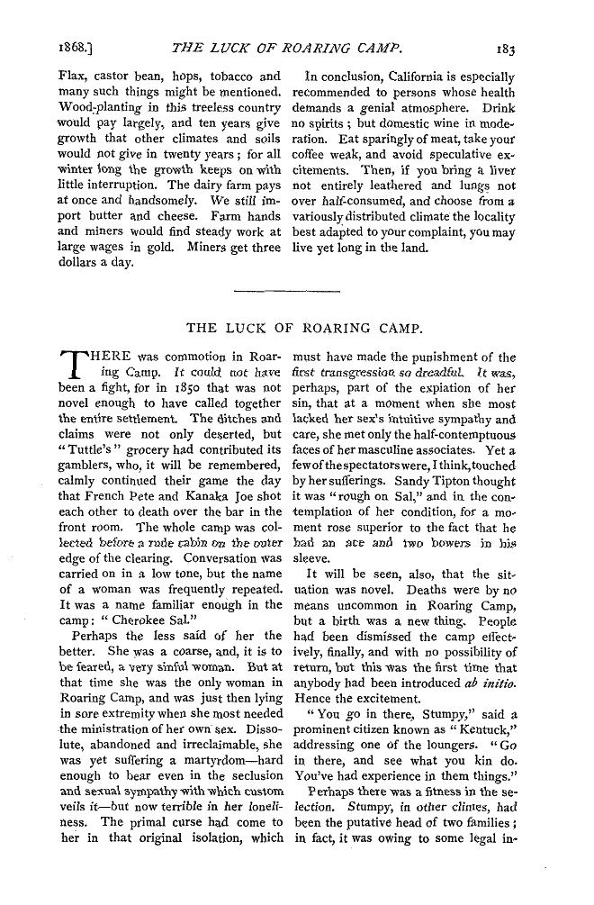 The Luck of Roaring Camp and Other Stories — first-edition cover
