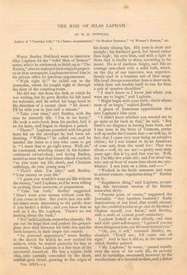 The Rise of Silas Lapham — first-edition cover
