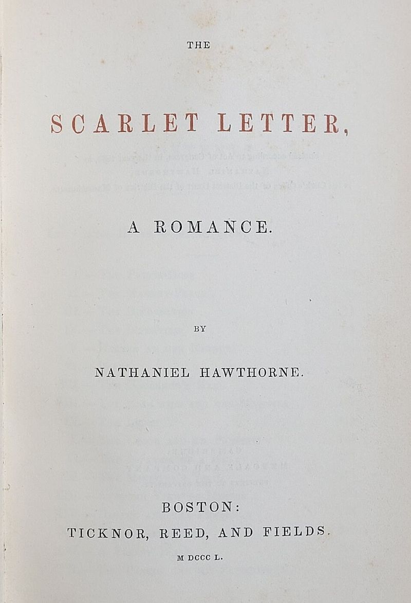 The Scarlet Letter — first-edition cover