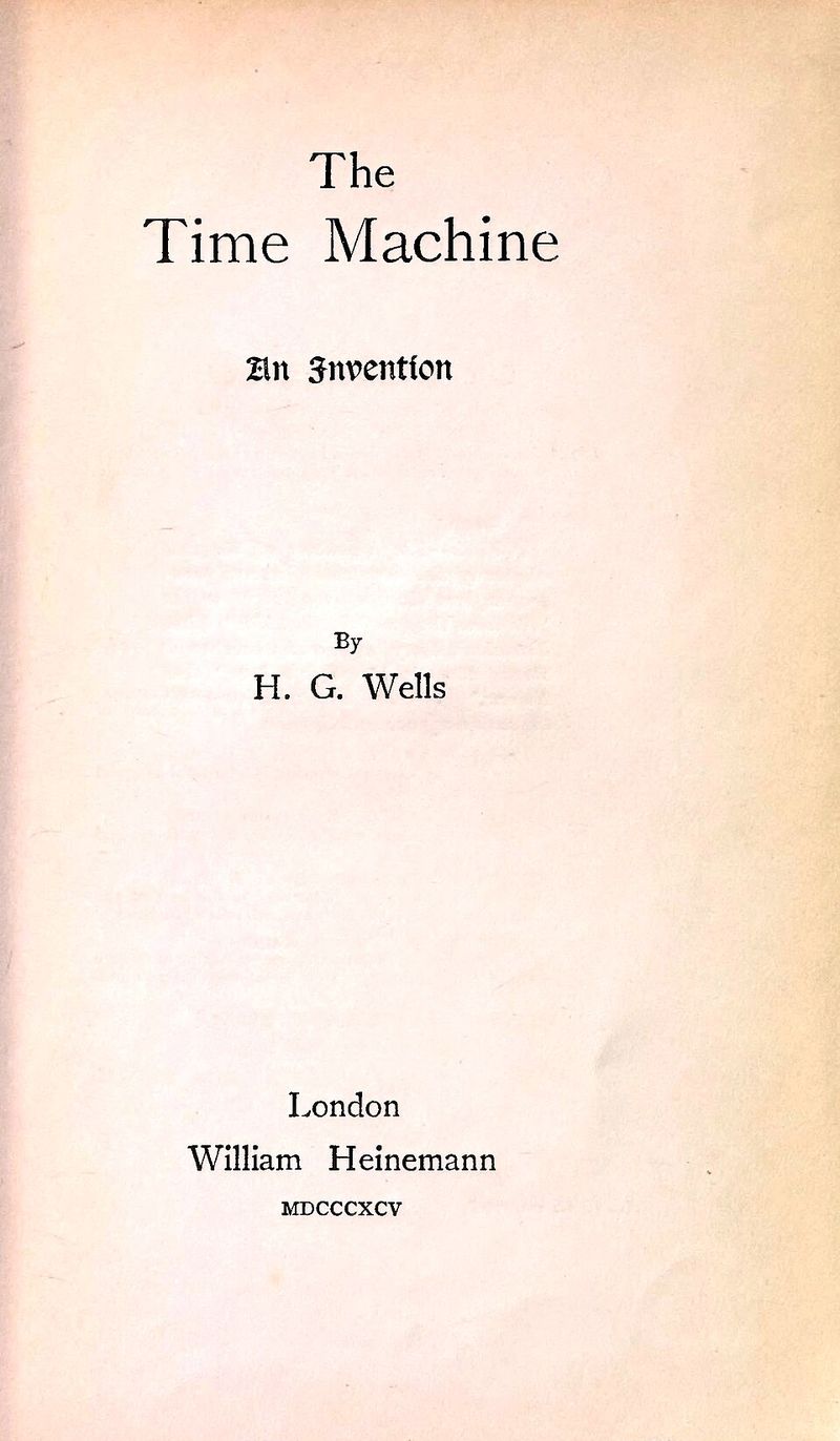 The Time Machine — first-edition cover